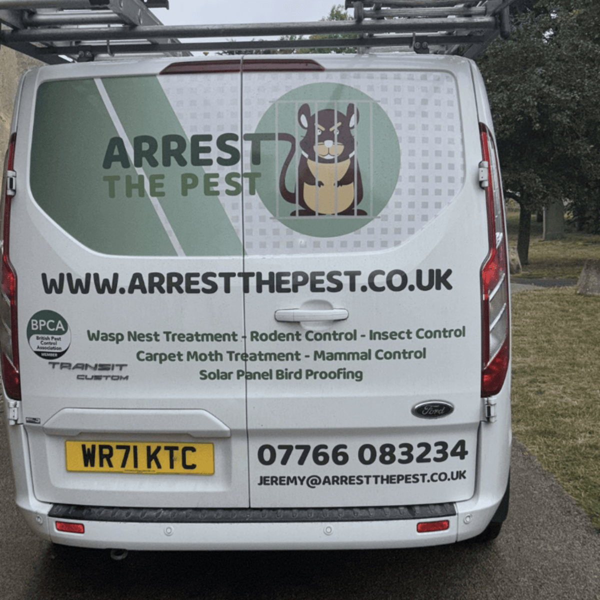 Branded Arrest The Pest van